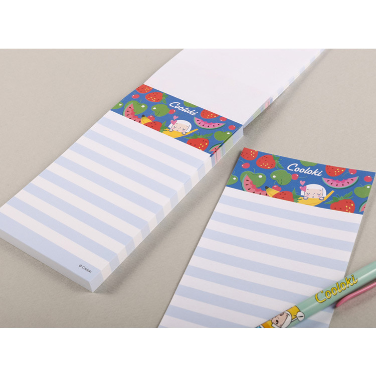 D - Cute character lined memo pad