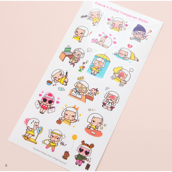 A - Sweet somsom transparent deco sticker 