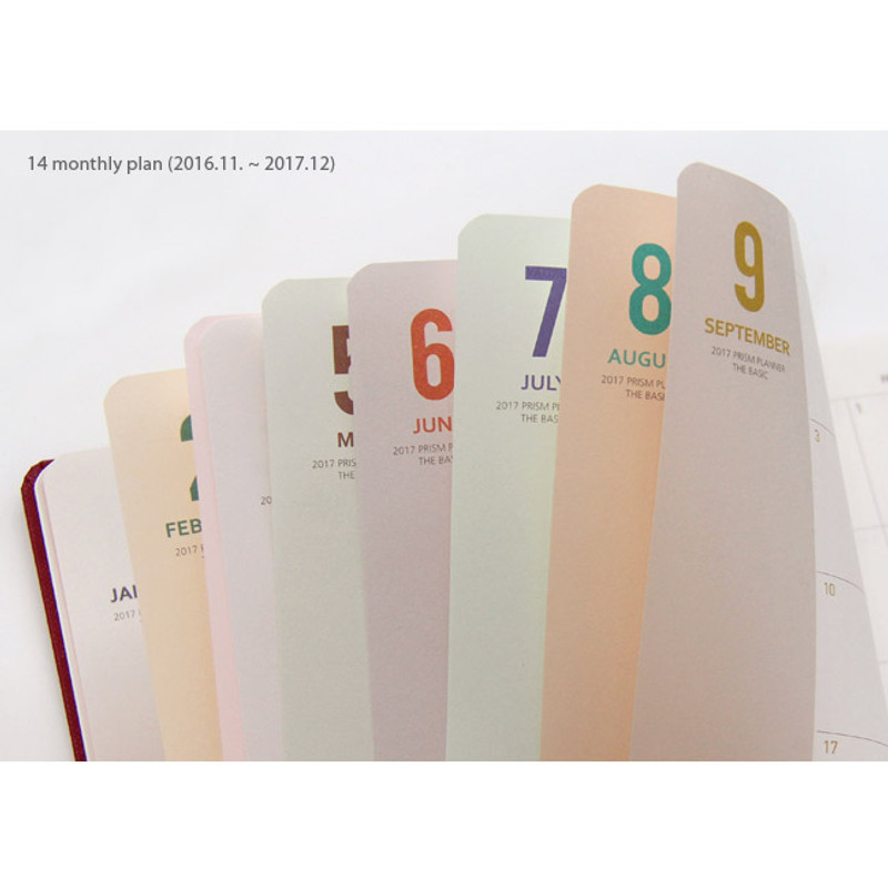 Monthly plan - 2017 Indigo Prism monthly dated planner scheduler 