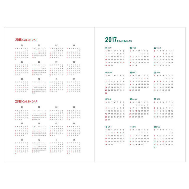 2016/2017/2018 Calendar - 2017 Indigo Prism monthly dated planner scheduler 