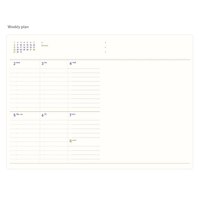 Weekly plan - 2017 Byfulldesign Making memory small dated weekly planner