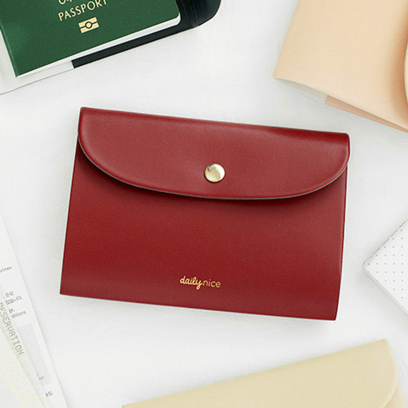 Burgundy - 2NUL Daily nice passport cover