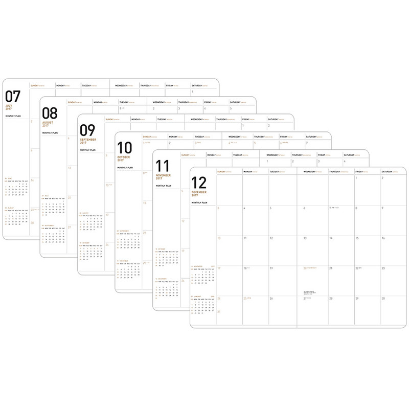 Monthly plan - 2017 Ardium Simple dated large planner