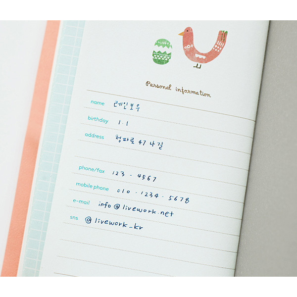 Information - 2017 Livework Rainbow color dated diary