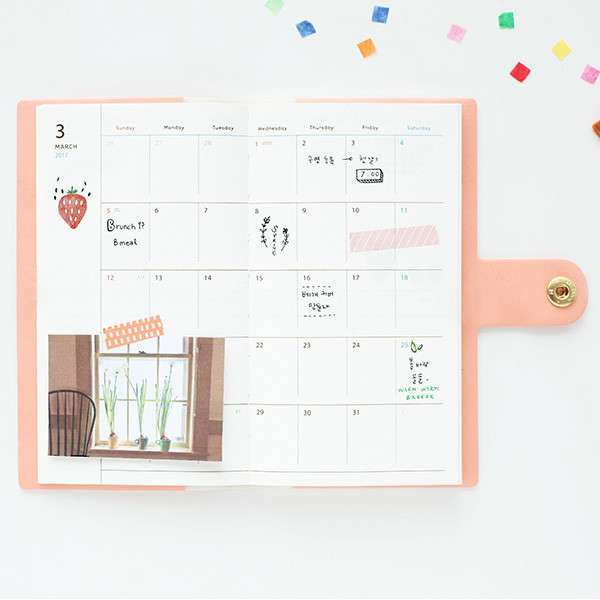 Monthly plan - 2017 Livework Rainbow color dated diary