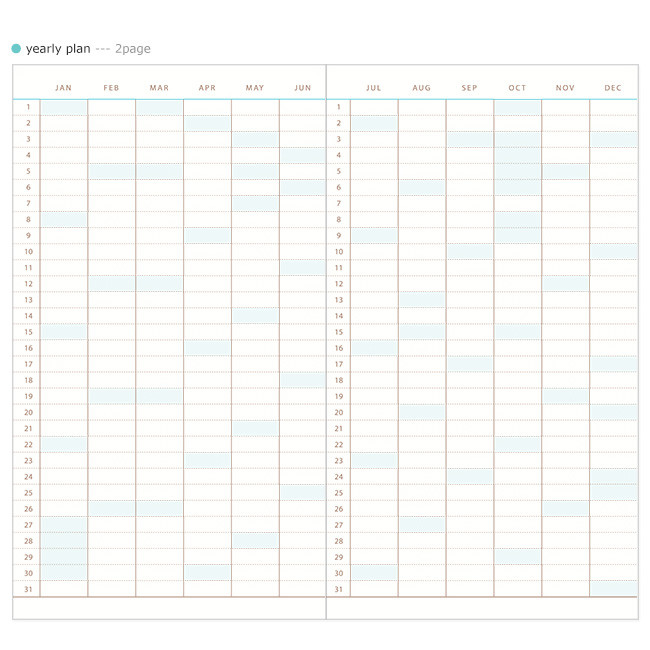 Yearly plan - 2017 Livework Rainbow color dated diary