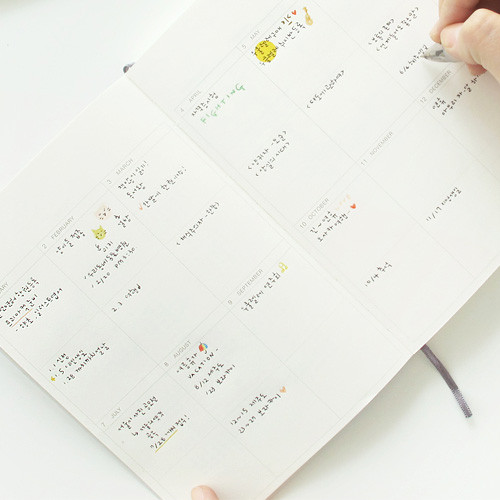 Yearly plan - Growing for a dream undated diary