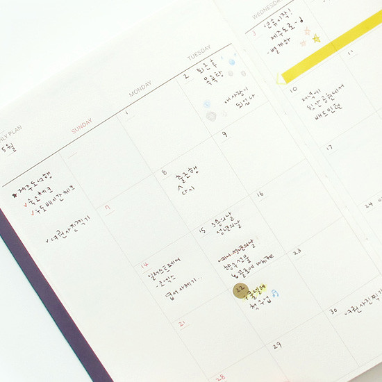 Monthly plan - Growing for a dream undated diary