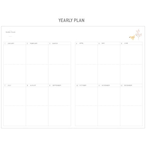 Yearly plan - Growing for a dream undated diary