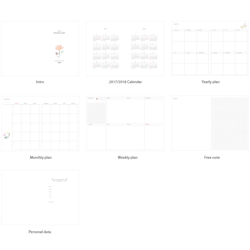 Contents - Growing for a dream undated diary