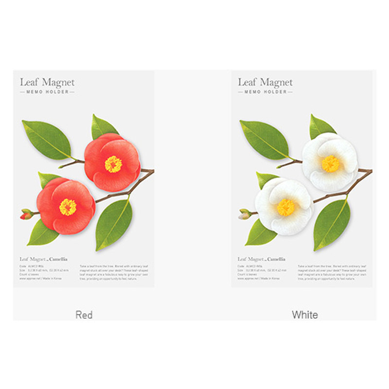 Colors of Camellia leaves magnet set Colors of Camellia leaves magnet set