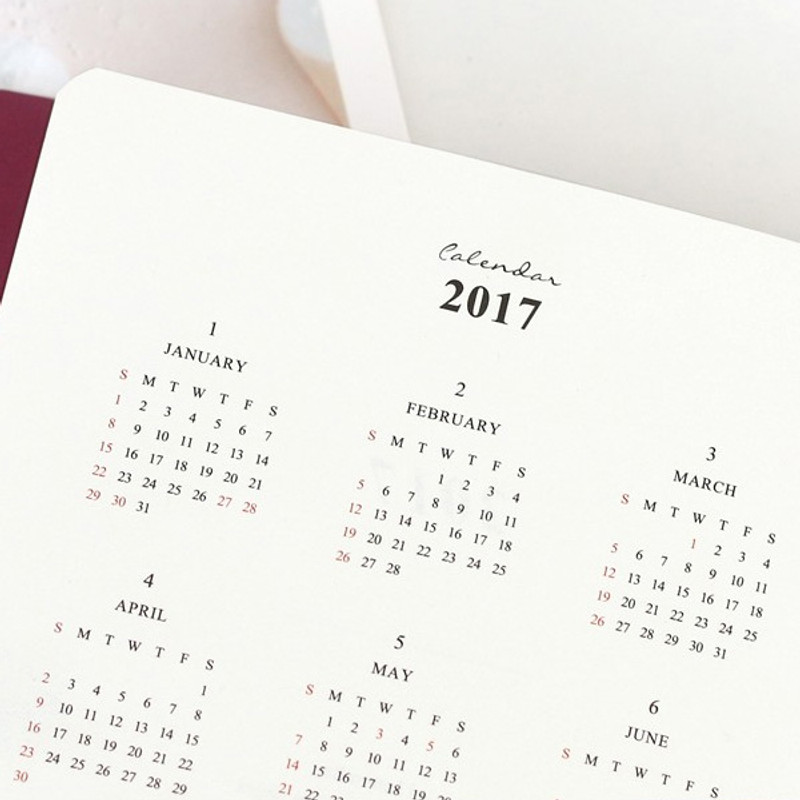 Calendar - 2017 Iconic Colette vintage pattern dated diary