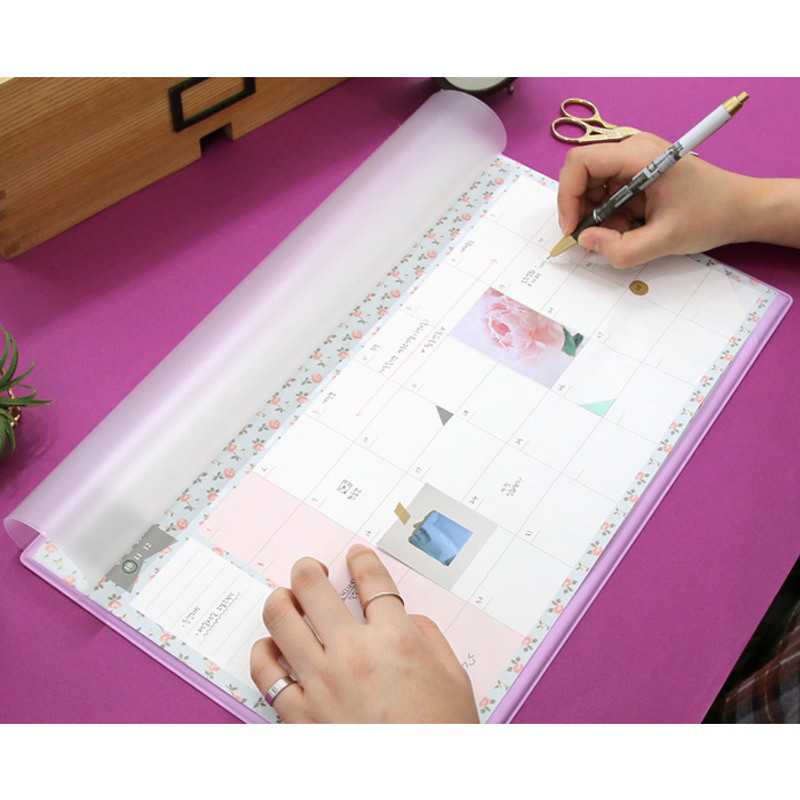 Second mansion undated monthly planner paper with desk mat