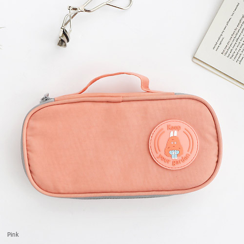 Pink - Brunch brother zip around cute multi pouch 