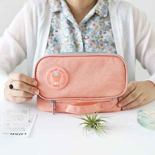 Pink - Brunch brother zip around cute multi pouch 