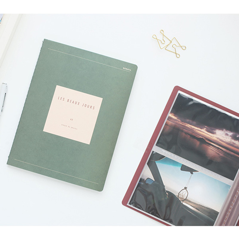 Dark green - Les beaux jours 3X5 slip in pocket photo album Dark green - Les beaux jours 3X5 slip in pocket photo album