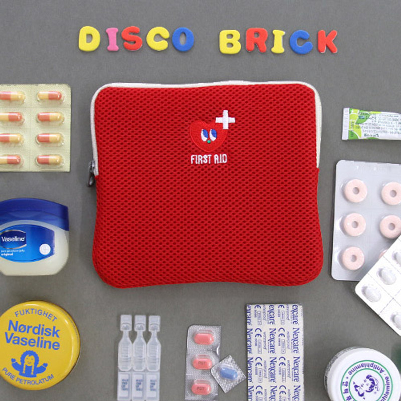 Disco brick first aid air mesh pouch  Disco brick first aid air mesh pouch