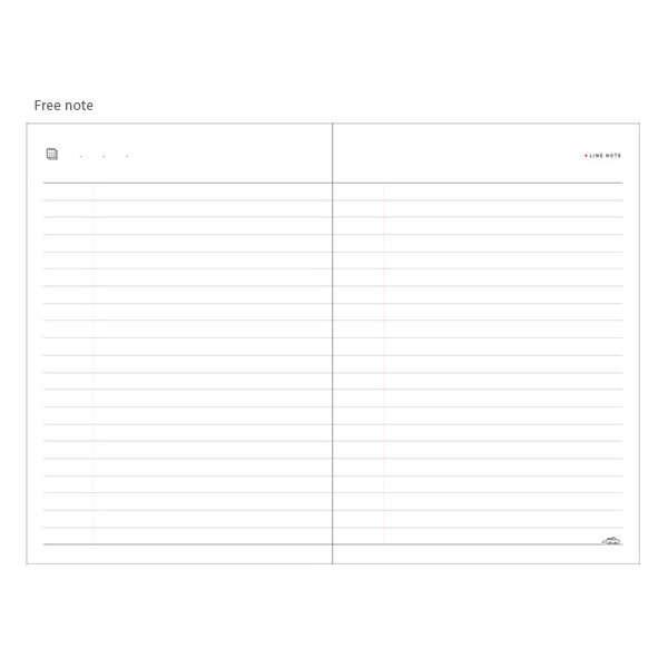 Free note - Spring of life undated diary scheduler