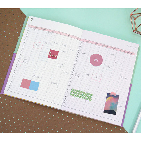 yearly plan - Spring of life undated diary scheduler
