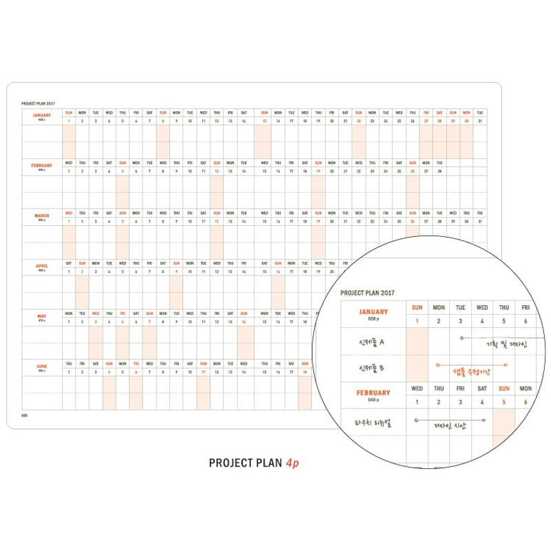 Project plan - Brilliant simple business dated planner 