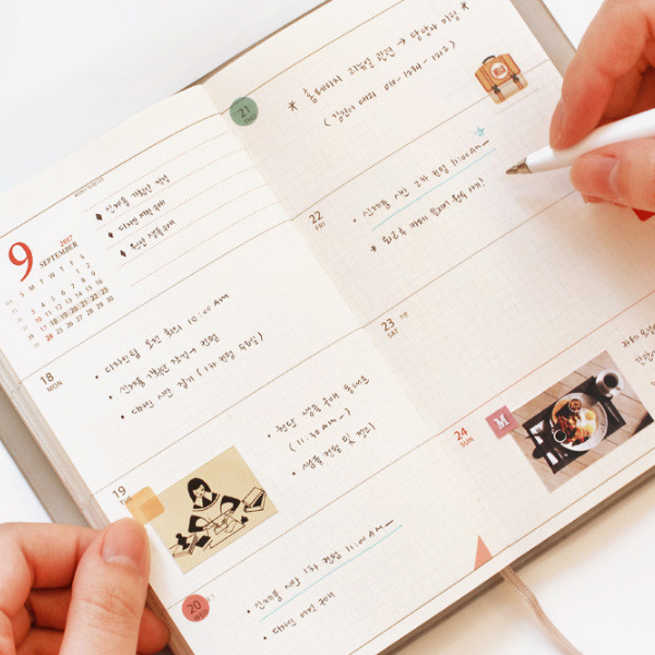 Weekly plan - Edit small dated diary planner