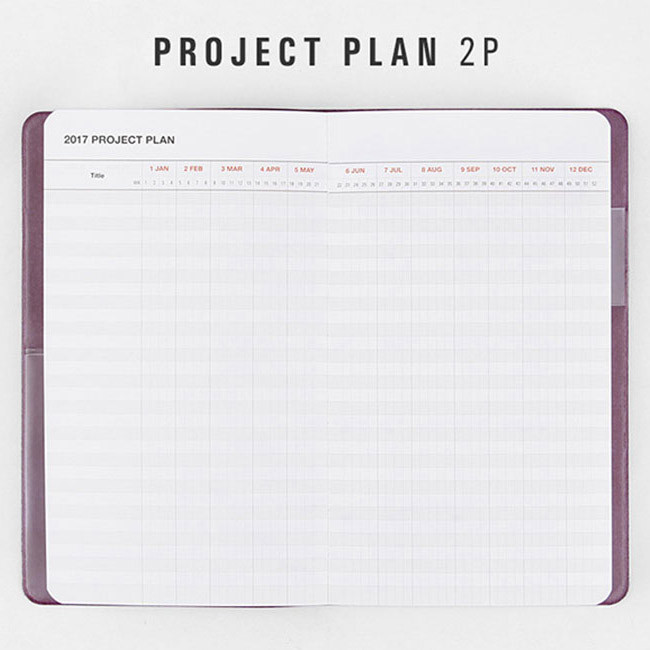 Project plan - 2017 Table talk handy dated weekly planner