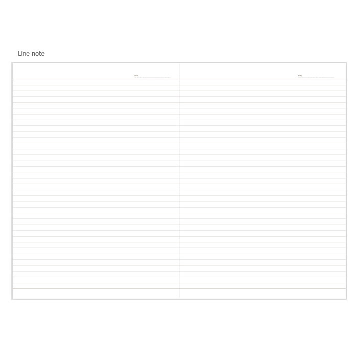 Line note - Edit B5 monthly dated planner