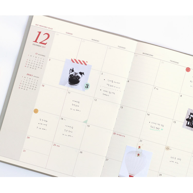 Monthly plan - Edit B5 monthly dated planner