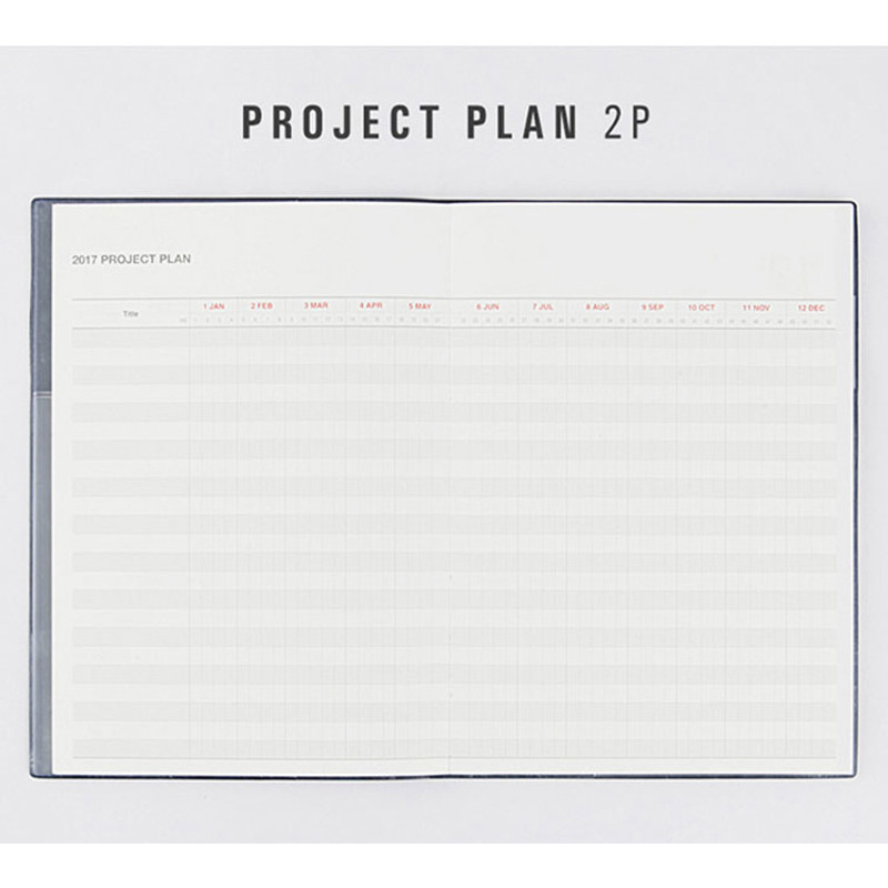 Project plan - 2017 Antenna shop Table talk B6 dated weekly planner scheduler