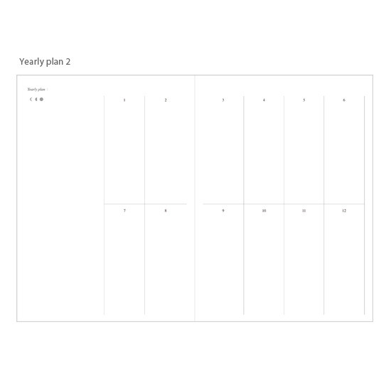 Yearly plan 2 - Moon special undated hardcover diary scheduler