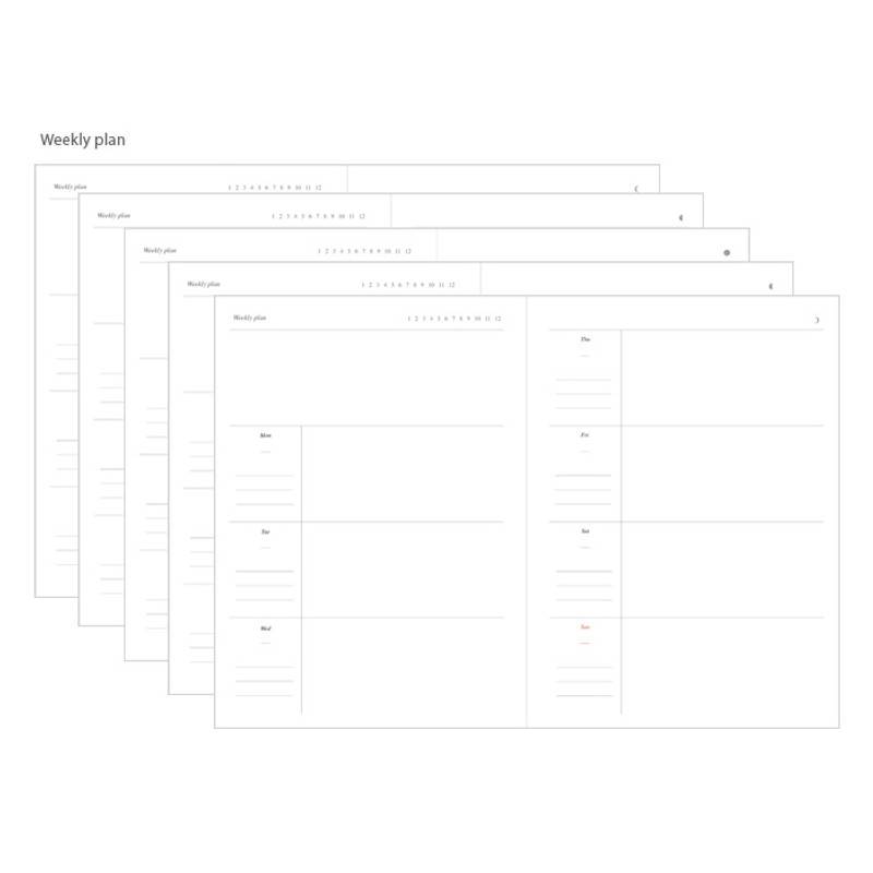 Weekly plan - Moon special undated hardcover diary scheduler