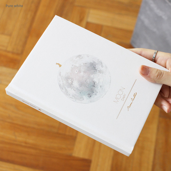 Pure white - Moon special undated hardcover diary scheduler
