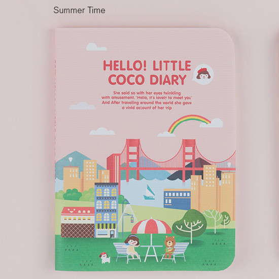 Summer time - 2017 Hello little coco monthly dated diary 
