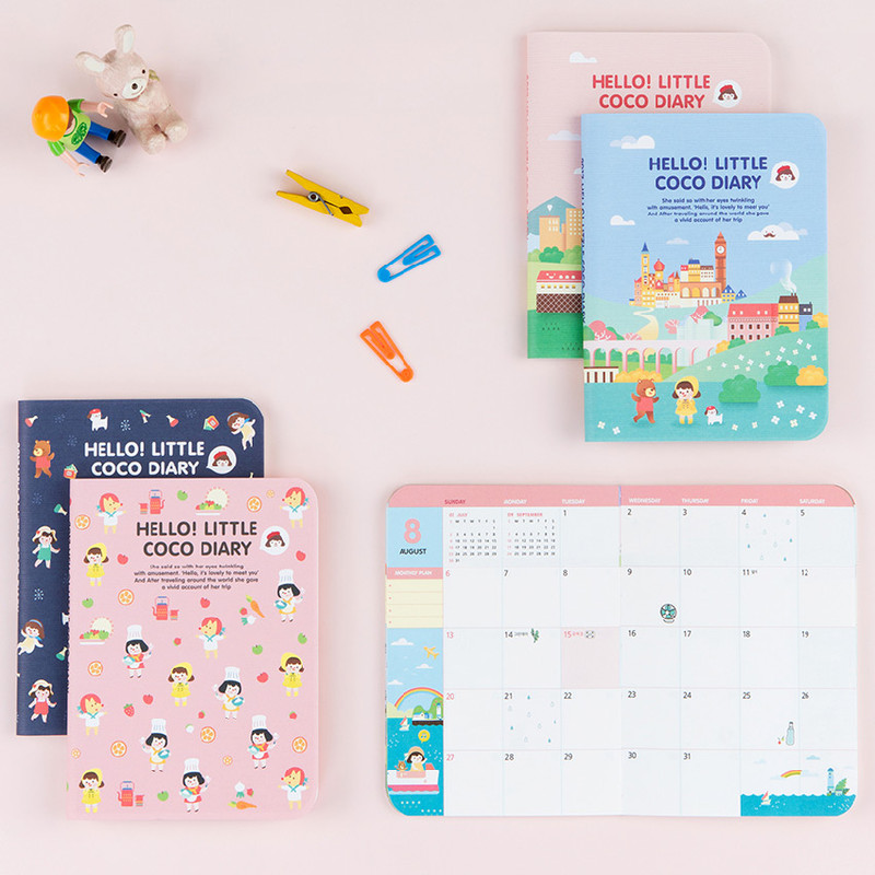 2017 Hello little coco monthly dated diary 