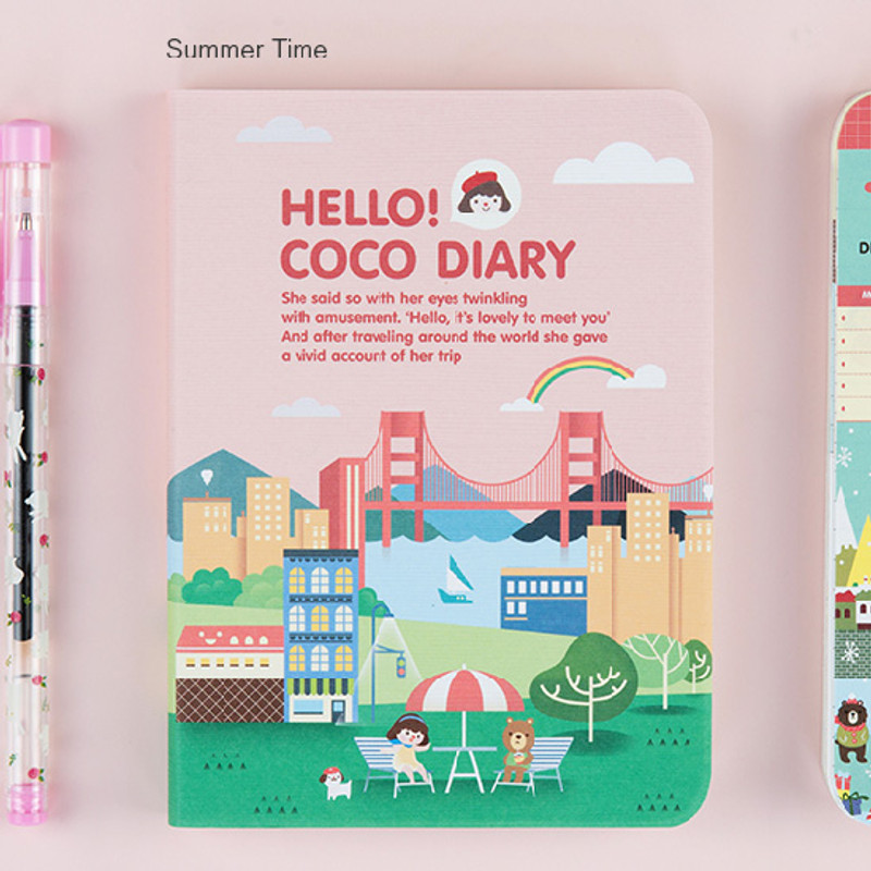 Summer time - 2017 Hello coco weekly dated diary 