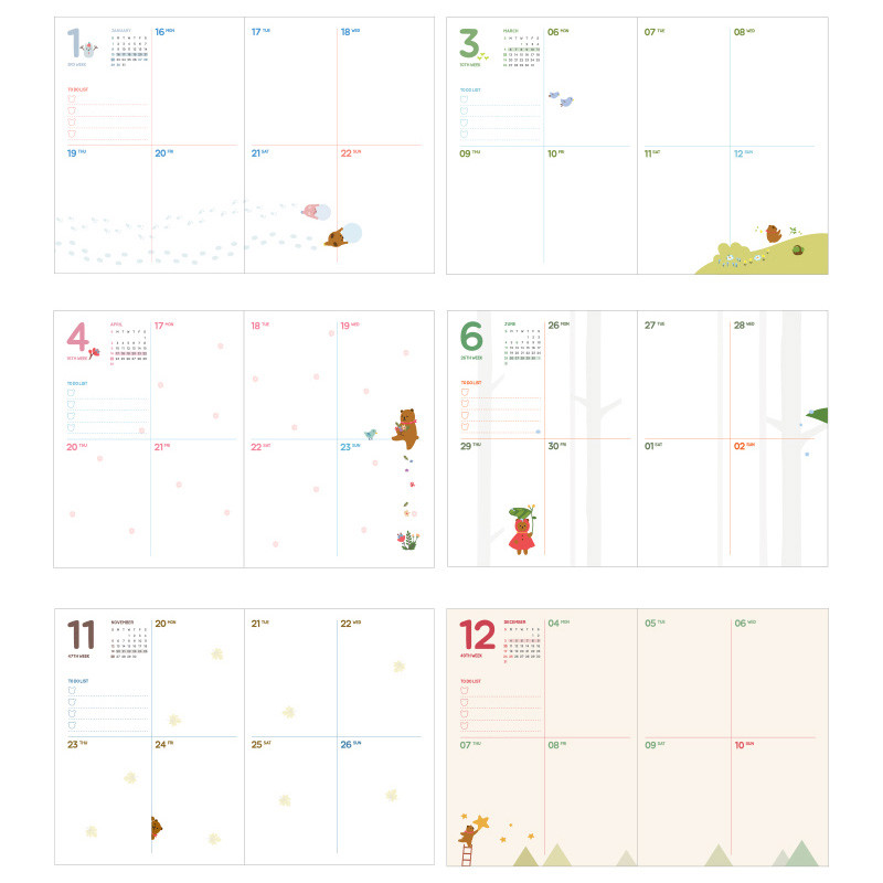 Weekly plan - 2017 Toffeenut cute dated diary
