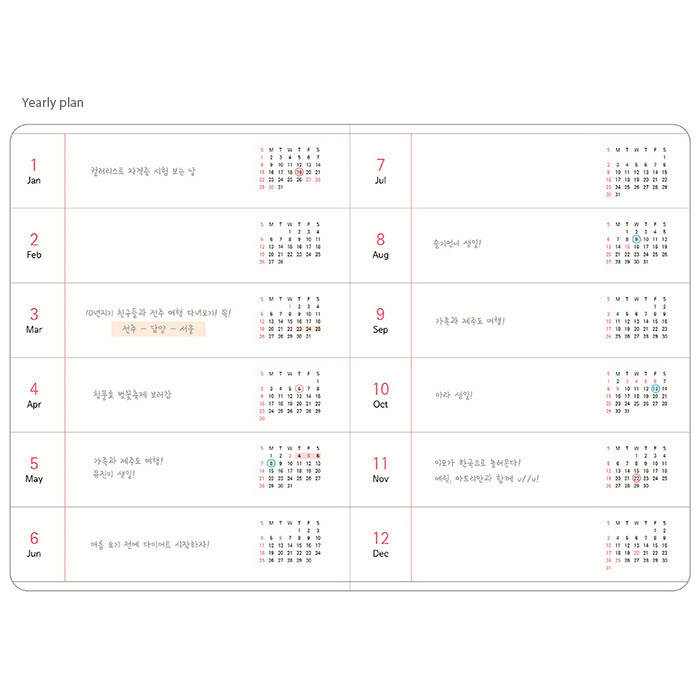 Yearly plan - 2017 Day by Day large dated diary