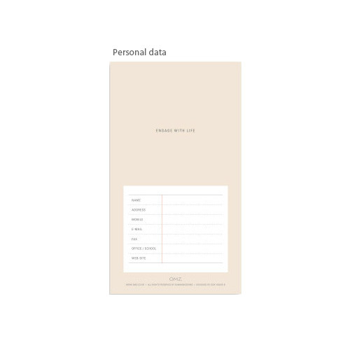 Personal data - 2017 Engage with life small dated diary