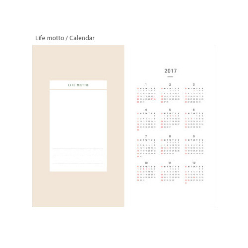 Life motto & Calendar