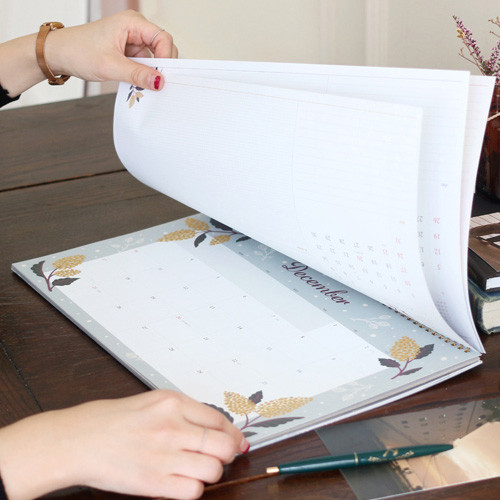 2017 Pour vous dated monthly desk scheduler 