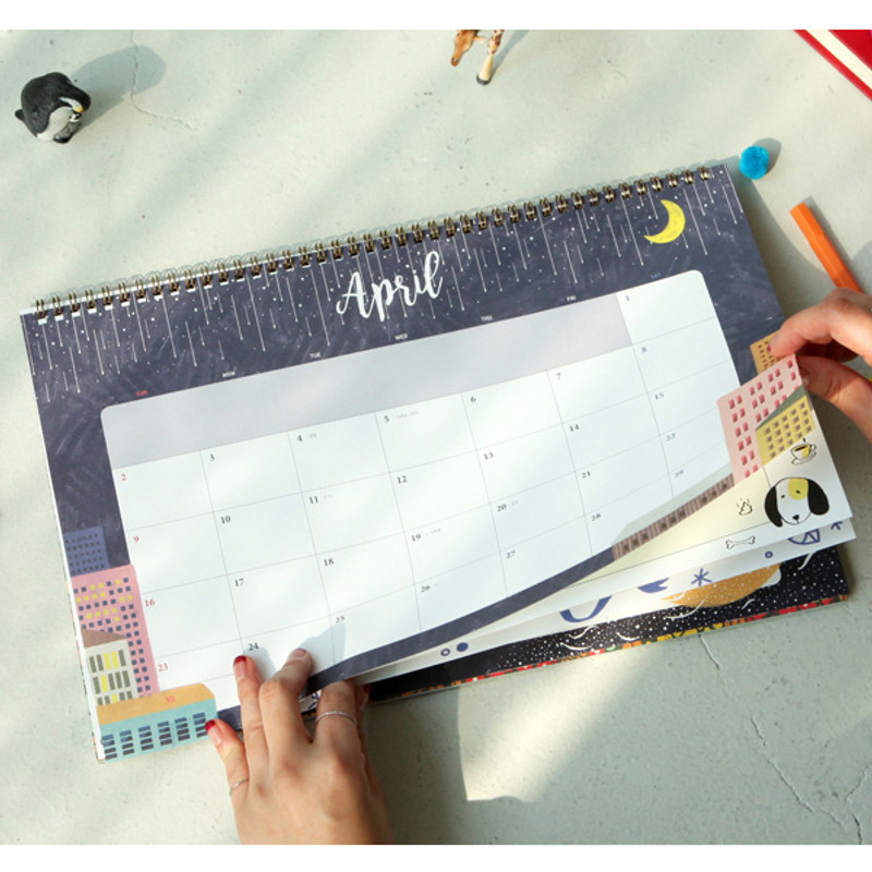 Monthly plan - 2017 Pour vous dated monthly desk scheduler 