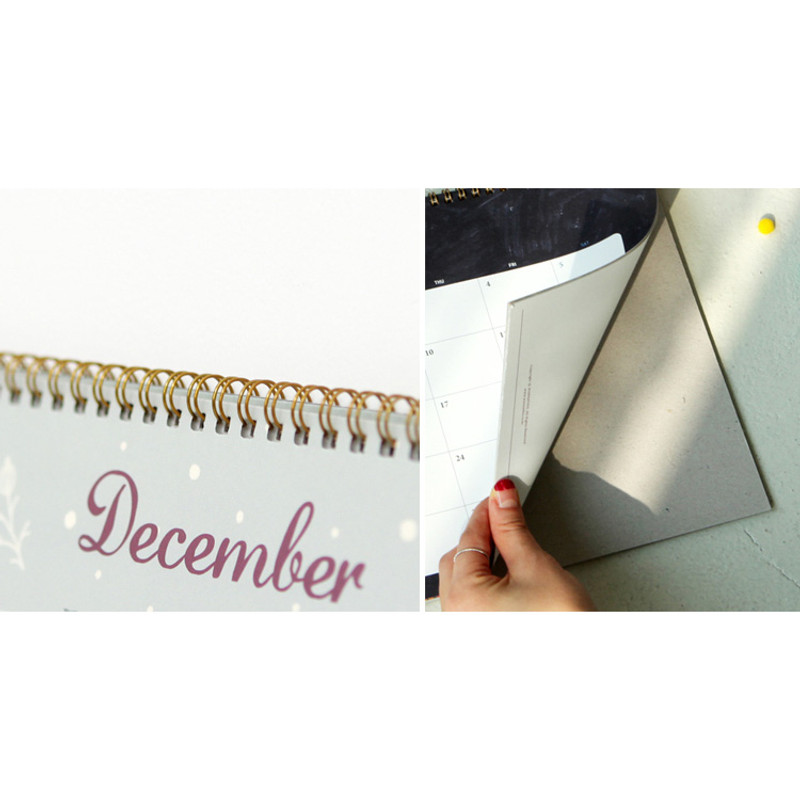 Detail of 2017 Pour vous dated monthly desk scheduler 