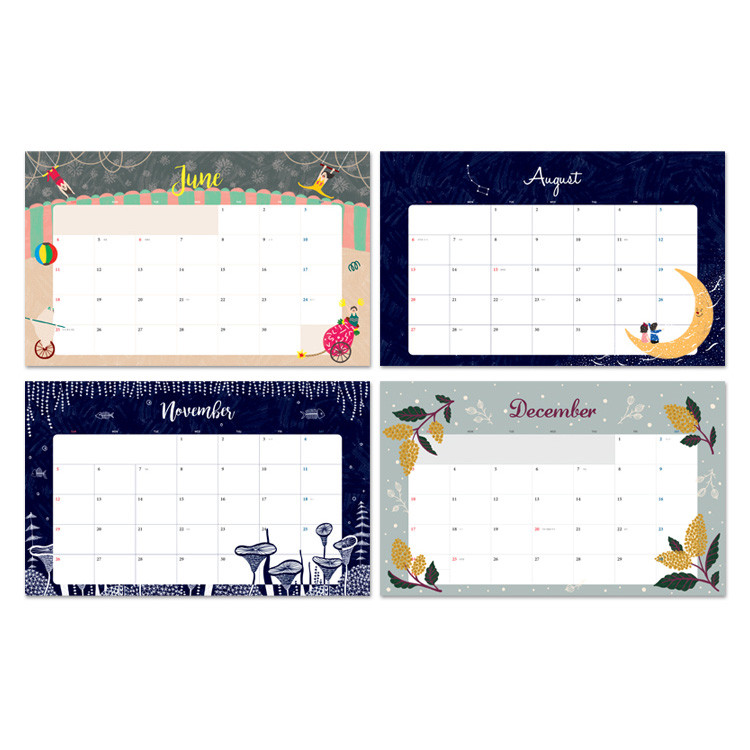 Monthly plan - 2017 Pour vous dated monthly desk scheduler 