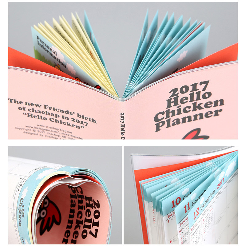 2017 Chachap Hello Chicken dated monthly planner scheduler 2017 Chachap Hello Chicken dated monthly planner scheduler