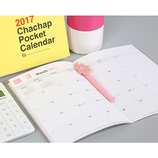 Monthly plan - 2017 Chachap Calendar note monthly dated planner