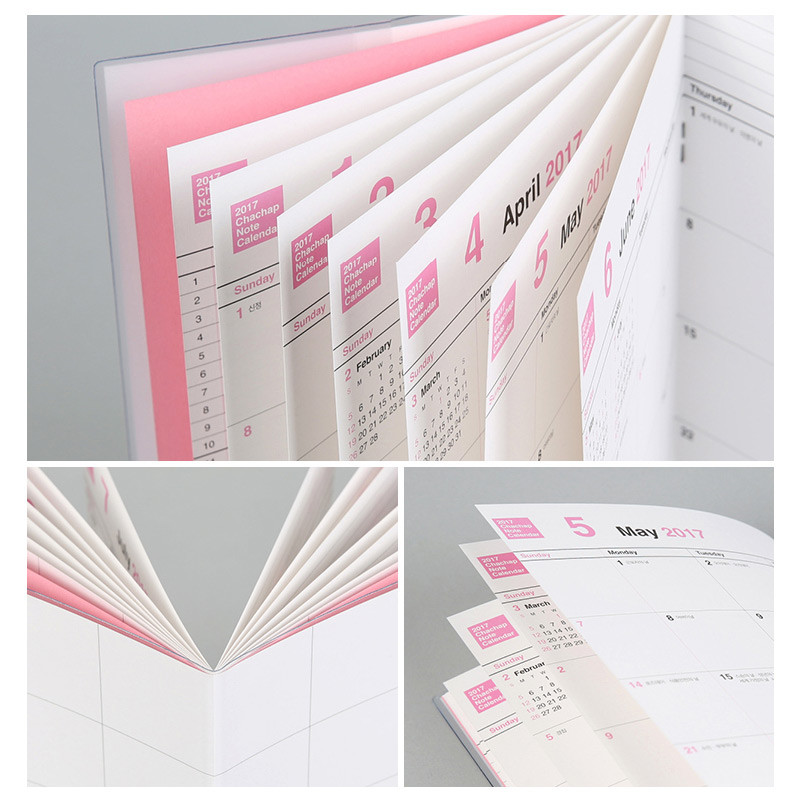 2017 Chachap Calendar note monthly dated planner