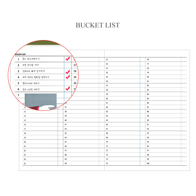 Bucket list - 2017 The classic small dated monthly planner