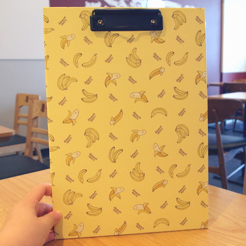 Moons Friends banana pattern A4 clipboard