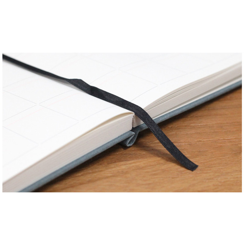 Ribbon mark - 2017 Hello gentle breeze blue gray undated diary Ribbon mark - 2017 Hello gentle breeze blue gray undated diary