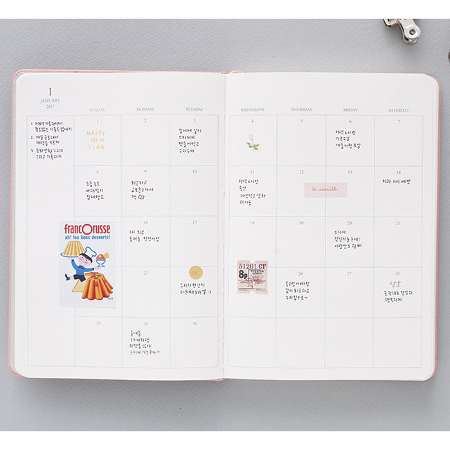 Monthly plan - 2017 Livework Object weekly dated diary scheduler 